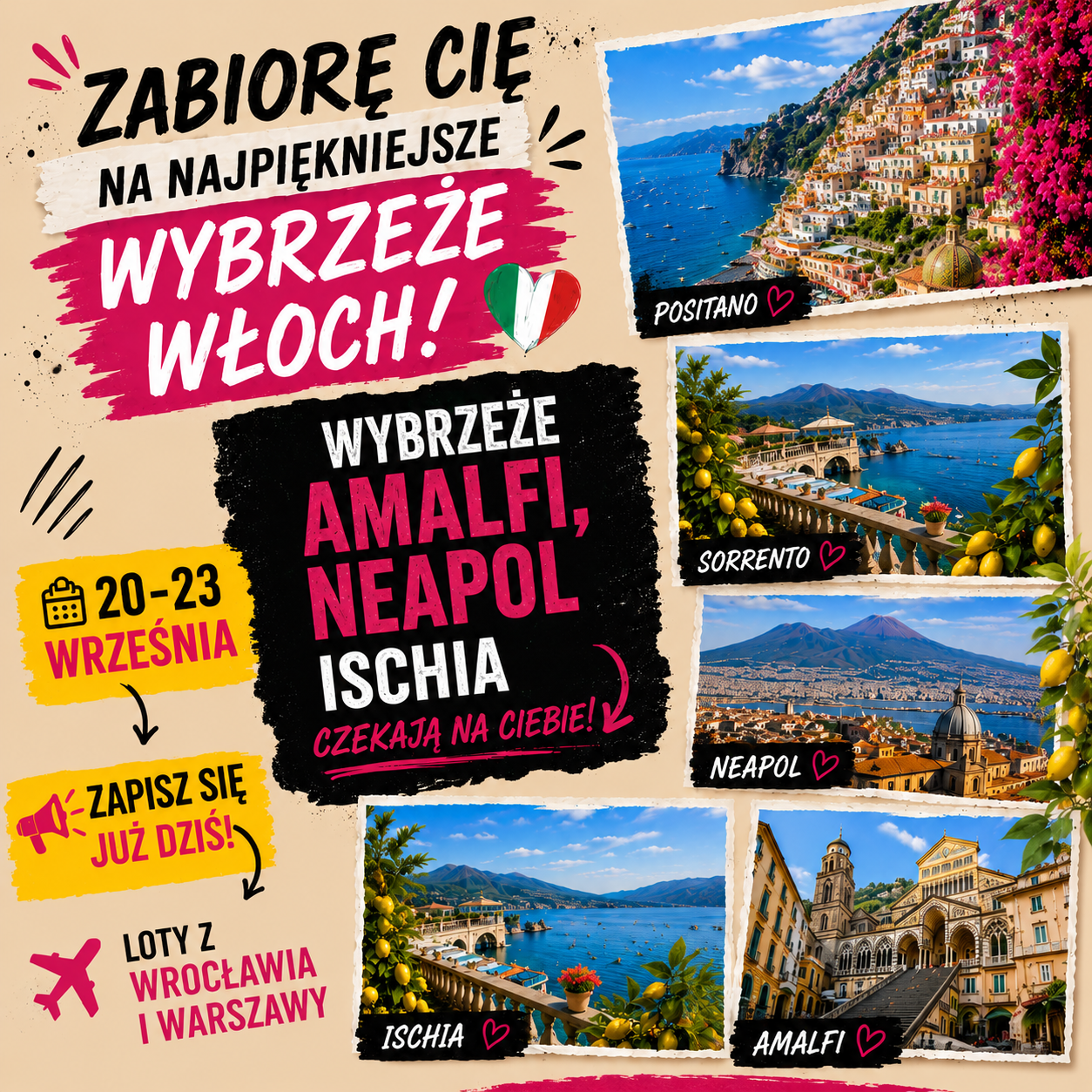 Wybrzeże Amalfi — wyjazd slow dozza